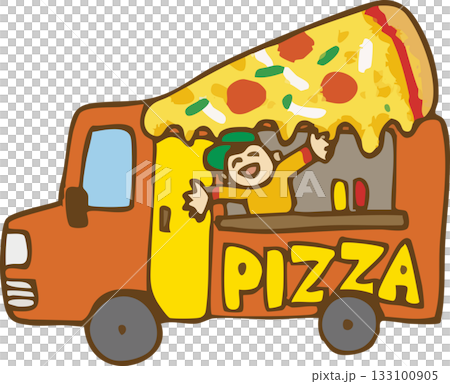 Pizza food truck 133100905