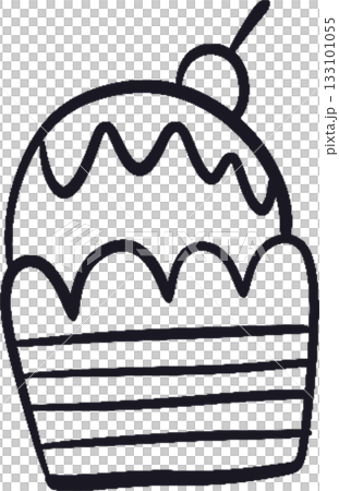 Hand drawn food and drinks. Design elements 133101055