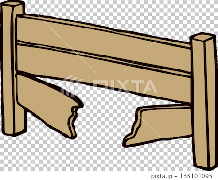 Broken fence Broken fence 133101095