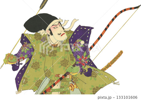 浮世絵　イラスト　市川團十郎　源頼政 133101606
