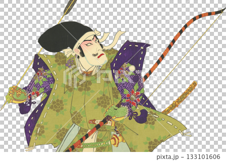 浮世絵　イラスト　市川團十郎　源頼政 133101606