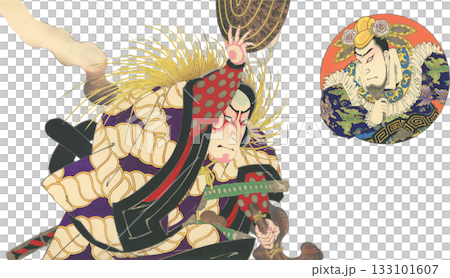 浮世繪插畫歌舞伎古仙屋之戰 133101607