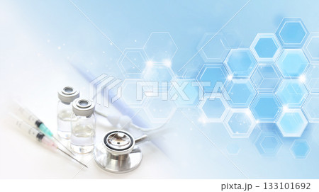 医療・研究コンセプト　医薬品と抽象背景 133101692