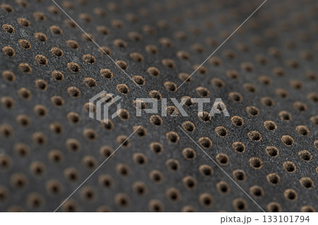 perforated natural leather of a dark shade for the manufacture of shoes, thick leather used in the manufacture of leather shoes perforated natural leather of a dark shade for the manufacture of shoes, thick leather used in the manufacture of leather shoes 133101794