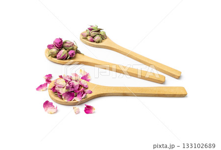 Dry Rose Buds, Roses Petals for Pink Flower Tea, Dried Persian Rosebuds, Rose Buds Textured Flowers 133102689