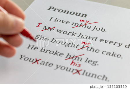 English pronoun test in classroom English pronoun test in classroom 133103539