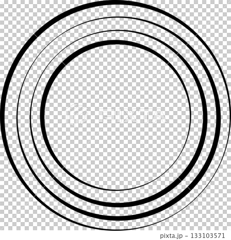 Concentric circles. Round line pattern Concentric circles. Round line pattern 133103571