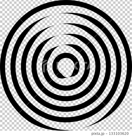 Concentric circles. Round line pattern 133103620