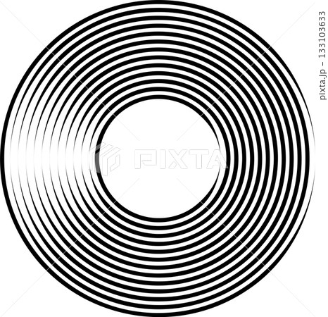 Concentric circles. Round line pattern Concentric circles. Round line pattern 133103633