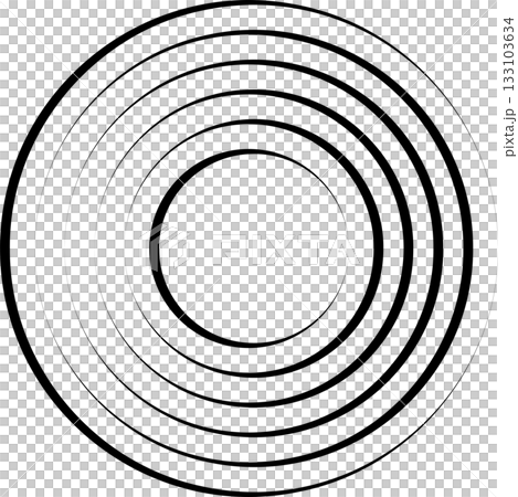Concentric circles. Round line pattern Concentric circles. Round line pattern 133103634