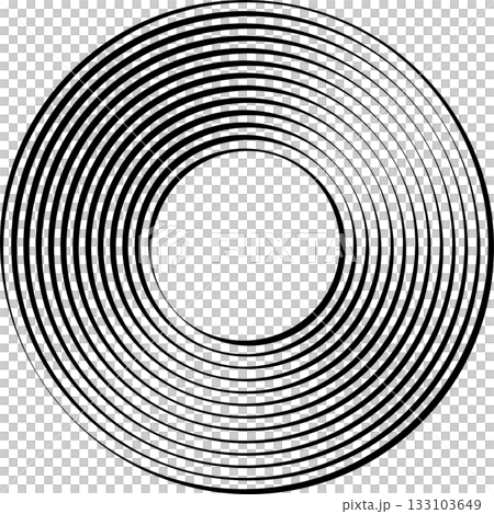 Concentric circles. Round line pattern Concentric circles. Round line pattern 133103649
