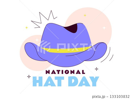 National Hat Day Vector Illustration Featuring January 15 To Celebrate The Diverse Range Of Hats From Around The World In a Flat Style Background 133103832