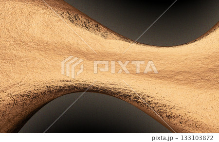 Gold metallic surface with curved shape, shiny texture and elegant reflection, abstract luxury 133103872