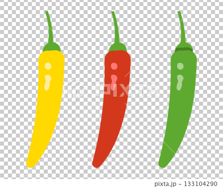 唐辛子のイラストセット 133104290