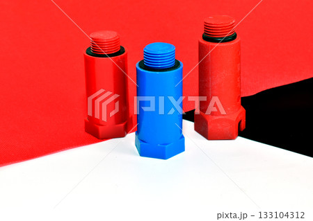 Plugs for hot and cold water pipes. Plugs for hot and cold water pipes. 133104312