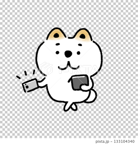 白色柴犬用卡支付 133104340