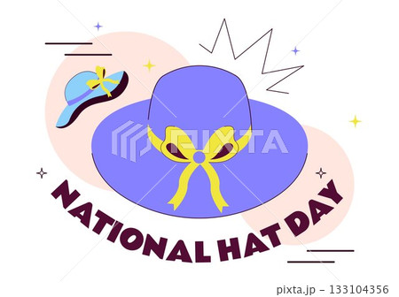 National Hat Day Vector Illustration Featuring January 15 To Celebrate The Diverse Range Of Hats From Around The World In a Flat Style Background 133104356