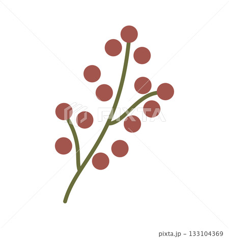 ナチュラルなお花のかわいいイラスト素材 ナチュラルなお花のかわいいイラスト素材 133104369