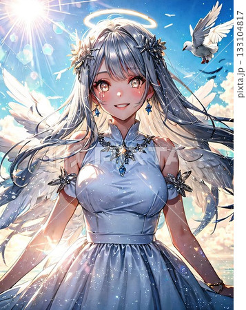 可愛い女の子のイラスト 133104817