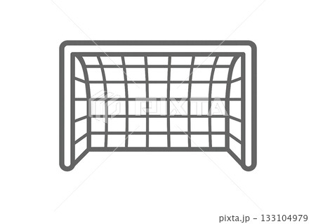 シンプルなサッカーゴールのイラスト（背景透過） 133104979