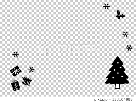 クリスマスのフレームイラスト 12月のおたより・プリント向け・冬の背景 クリスマスのフレームイラスト 12月のおたより・プリント向け・冬の背景 133104999