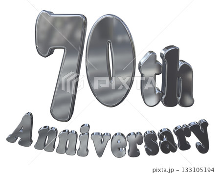 3DCG文字「70th Anniversary/70周年マークキラキラ」 3DCG文字「70th Anniversary/70周年マークキラキラ」 133105194