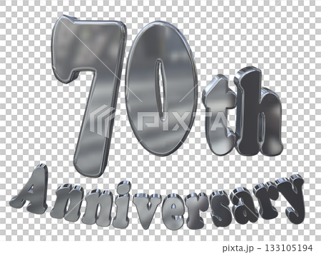 3DCG文字「70th Anniversary/70周年マークキラキラ」 3DCG文字「70th Anniversary/70周年マークキラキラ」 133105194