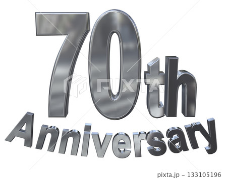 3DCG文字「70th Anniversary/70周年マークキラキラ」 3DCG文字「70th Anniversary/70周年マークキラキラ」 133105196
