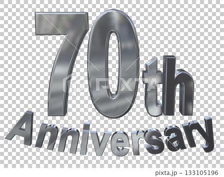 3DCG文字「70th Anniversary/70周年マークキラキラ」 3DCG文字「70th Anniversary/70周年マークキラキラ」 133105196