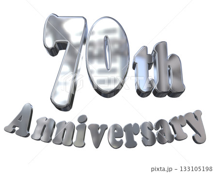 3DCG文字「70th Anniversary/70周年マークキラキラ」 3DCG文字「70th Anniversary/70周年マークキラキラ」 133105198