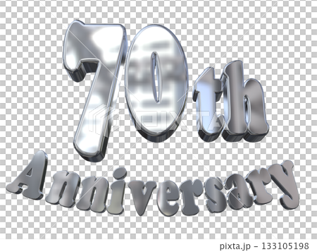 3DCG文字「70th Anniversary/70周年マークキラキラ」 3DCG文字「70th Anniversary/70周年マークキラキラ」 133105198