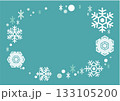 手描き風の雪の結晶のフレーム 133105200