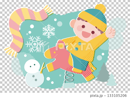 A set of cute children riding a rocking horse A set of cute children riding a rocking horse 133105206