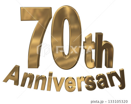 3DCG文字「70th Anniversary/70周年マークキラキラ」 3DCG文字「70th Anniversary/70周年マークキラキラ」 133105320