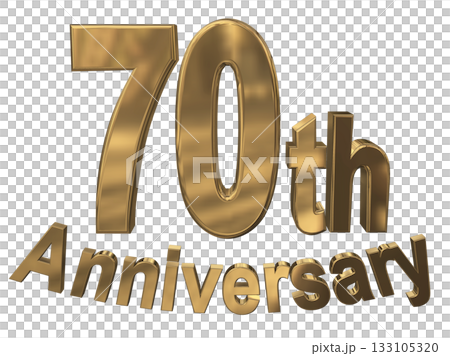 3DCG文字「70th Anniversary/70周年マークキラキラ」 3DCG文字「70th Anniversary/70周年マークキラキラ」 133105320