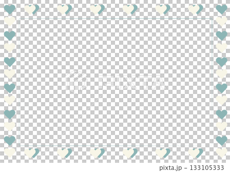 Mint green and white heart frame illustration Mint green and white heart frame illustration 133105333
