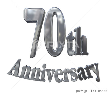 3DCG文字「70th Anniversary/70周年マークキラキラ」 3DCG文字「70th Anniversary/70周年マークキラキラ」 133105356