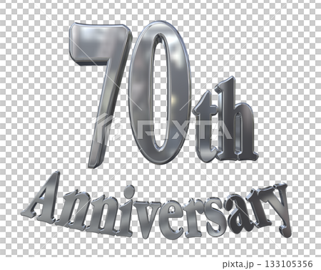 3DCG文字「70th Anniversary/70周年マークキラキラ」 3DCG文字「70th Anniversary/70周年マークキラキラ」 133105356
