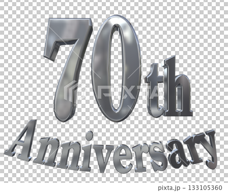 3DCG文字「70th Anniversary/70周年マークキラキラ」 3DCG文字「70th Anniversary/70周年マークキラキラ」 133105360