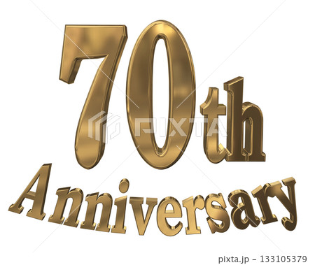 3DCG文字「70th Anniversary/70周年マークキラキラ」 3DCG文字「70th Anniversary/70周年マークキラキラ」 133105379