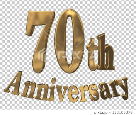 3DCG文字「70th Anniversary/70周年マークキラキラ」 3DCG文字「70th Anniversary/70周年マークキラキラ」 133105379