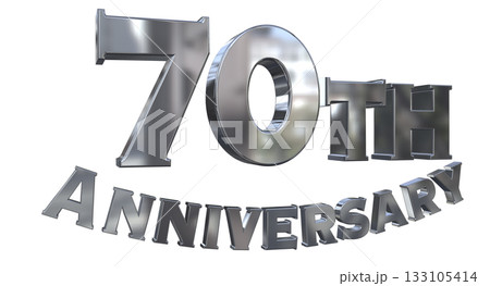 3DCG文字「70th Anniversary/70周年マークキラキラ」 3DCG文字「70th Anniversary/70周年マークキラキラ」 133105414