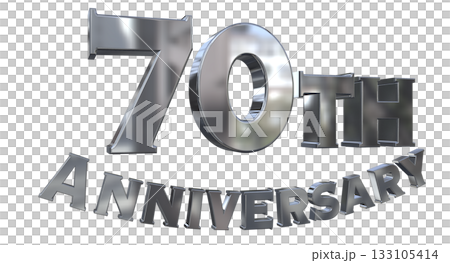 3DCG文字「70th Anniversary/70周年マークキラキラ」 3DCG文字「70th Anniversary/70周年マークキラキラ」 133105414