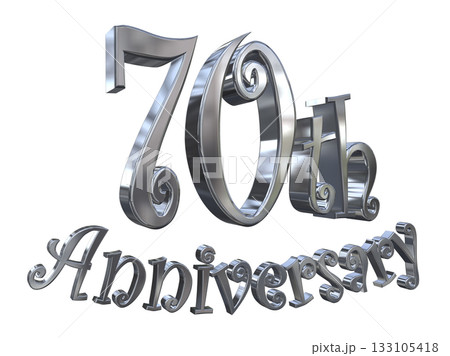 3DCG文字「70th Anniversary/70周年マークキラキラ」 3DCG文字「70th Anniversary/70周年マークキラキラ」 133105418