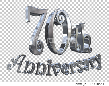 3DCG文字「70th Anniversary/70周年マークキラキラ」 3DCG文字「70th Anniversary/70周年マークキラキラ」 133105418
