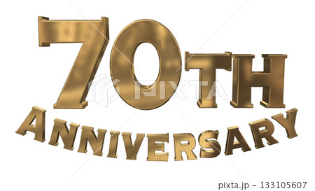 3DCG文字「70th Anniversary/70周年マークキラキラ」 3DCG文字「70th Anniversary/70周年マークキラキラ」 133105607