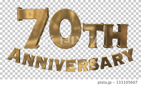 3DCG文字「70th Anniversary/70周年マークキラキラ」 3DCG文字「70th Anniversary/70周年マークキラキラ」 133105607