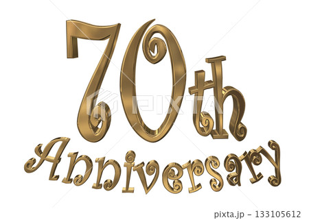 3DCG文字「70th Anniversary/70周年マークキラキラ」 3DCG文字「70th Anniversary/70周年マークキラキラ」 133105612