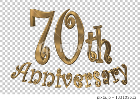 3DCG文字「70th Anniversary/70周年マークキラキラ」 3DCG文字「70th Anniversary/70周年マークキラキラ」 133105612