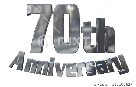 3DCG文字「70th Anniversary/70周年マークキラキラ」 133105627
